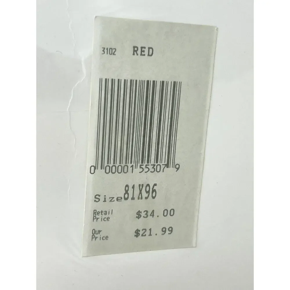 Vintage Ralph Lauren Red Full Flat Sheet *IRREGULAR* New In Package USA MADE NIP